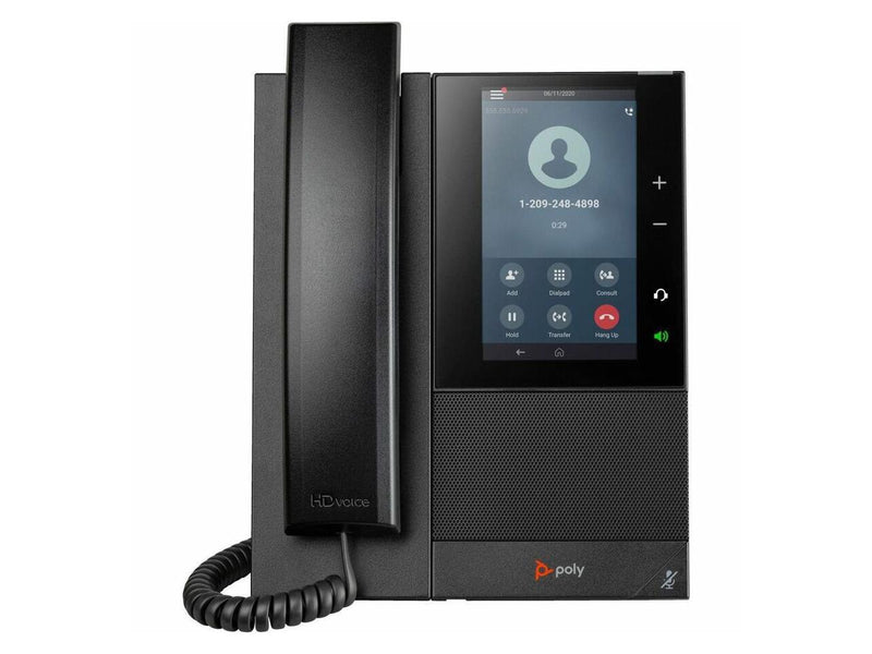 HP Poly CCX 505 IP Phone and PoE enabled, Desktop, Wall Mountable Phone - 2 x