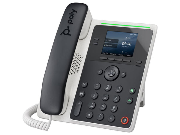 HP Poly Edge E100 IP Phone and PoE-enabled, Desk Phone with Power Supply |