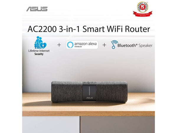 ASUS Lyra Voice Wireless AC2200 Tri-Band Mesh Wi-Fi Router and Bluetooth