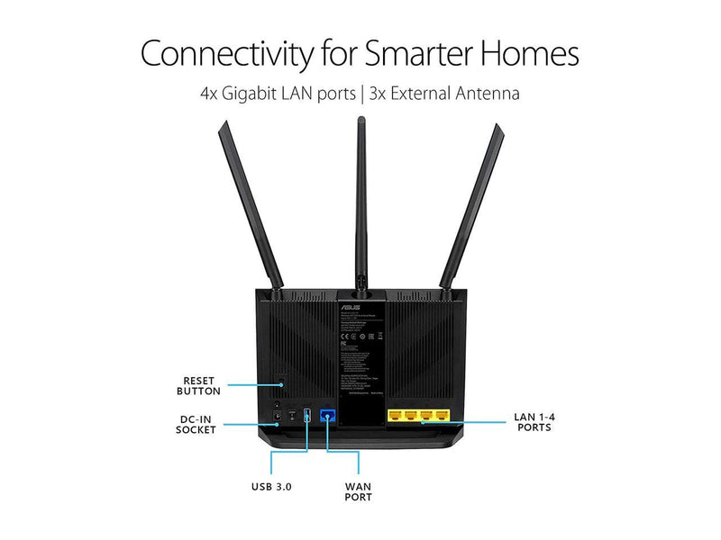 ASUS AC1900 WiFi Router (RT-AC67P) - Dual Band Wireless Internet Router