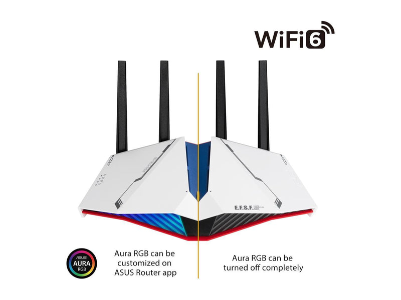 ASUS RT-AX82U AX5400 Dual-band WiFi 6 Gaming Router GUNDAM EDITION, Mesh