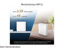 ASUS ZenWiFi Whole-Home Dual-Band Mesh WiFi 6 System XD6 White - 2 Pack