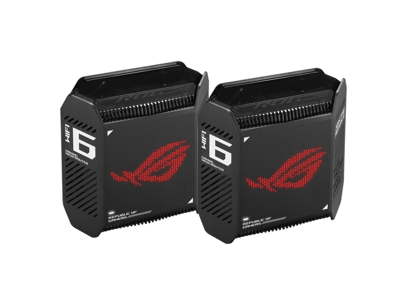 ASUS ROG Rapture GT6 (2PK) Tri-Band WiFi 6 Gaming Mesh WiFi System, covers up to