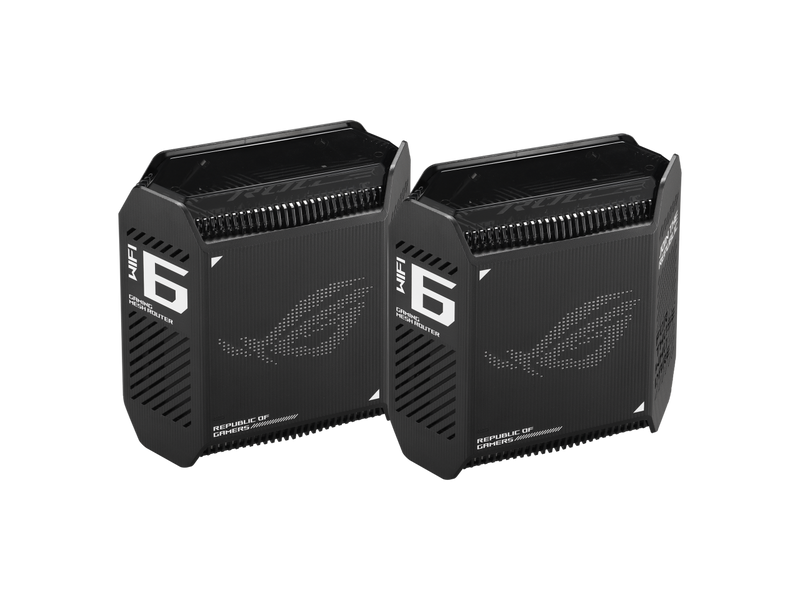 ASUS ROG Rapture GT6 (2PK) Tri-Band WiFi 6 Gaming Mesh WiFi System, covers up to