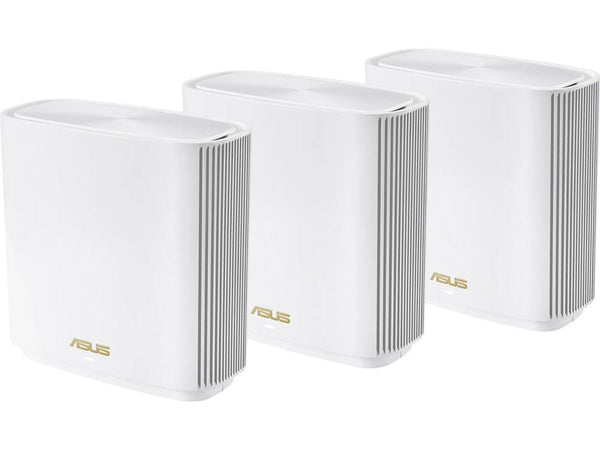 ASUS ZenWiFi Whole-Home Tri-band Mesh WiFi 6E System (ET8 3PK), Coverage up to