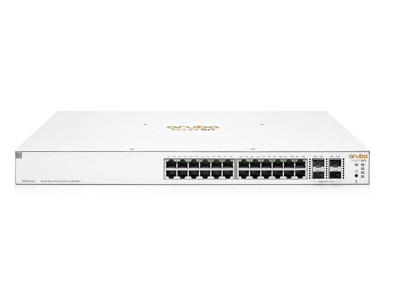 Aruba Instant On 1930 24-Port Gb Ethernet 24xGE PoE (370W), 4X 1G/10G SFP+, L2+