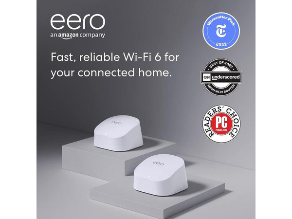eero 6 AX1800 Dual-Band Mesh Wi-Fi 6 System (2-pack)