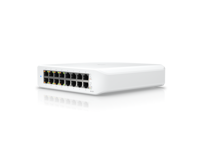 Ubiquiti Lite 16 PoE, 16-Port Layer 2 PoE Switch ((USW-Lite-16-POE (45W))