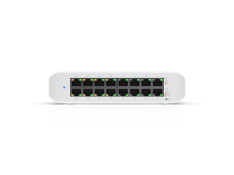 Ubiquiti Lite 16 PoE, 16-Port Layer 2 PoE Switch ((USW-Lite-16-POE (45W))