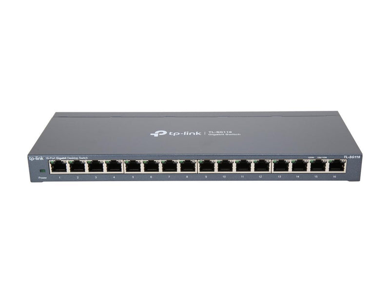 TP-Link 16 Port Gigabit Ethernet Network Switch, Desktop/ Wall-Mount