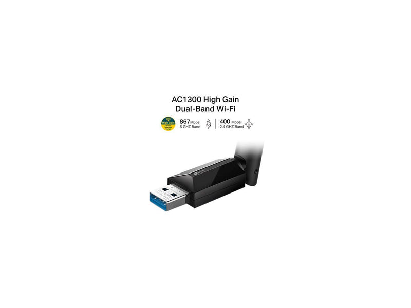 TP-Link USB WiFi Adapter for Desktop PC, AC1300Mbps USB 3.0 WiFi Dual