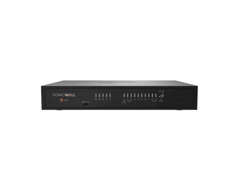 SonicWall TZ380 Firewall (Gen 8), w/ Secure Upgrade Plus (3-Year Advanced
