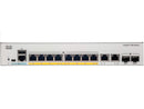 Cisco Catalyst 1000-8FP-E-2G-L Network Switch, 8 Gigabit Ethernet PoE+ Ports,