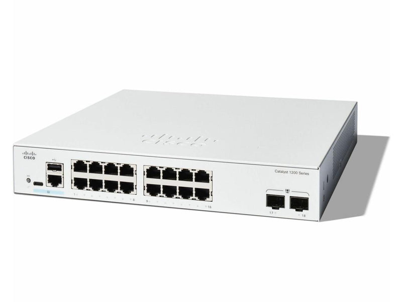 Cisco Catalyst C1200-16T-2G Ethernet Switch - 16 Ports - Manageable - Gigabit