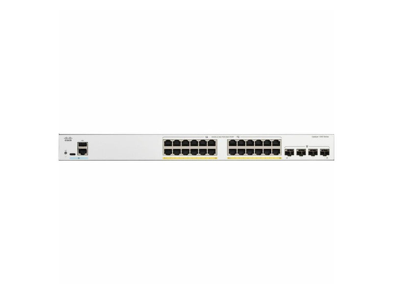 Cisco Catalyst C1300-24P-4G Ethernet Switch, 24 Ports, Manageable, Gigabit