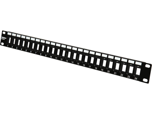 TRENDnet 24-Port Blank Keystone 1U Patch Panel, 1U 19" Metal Rackmount Housing,