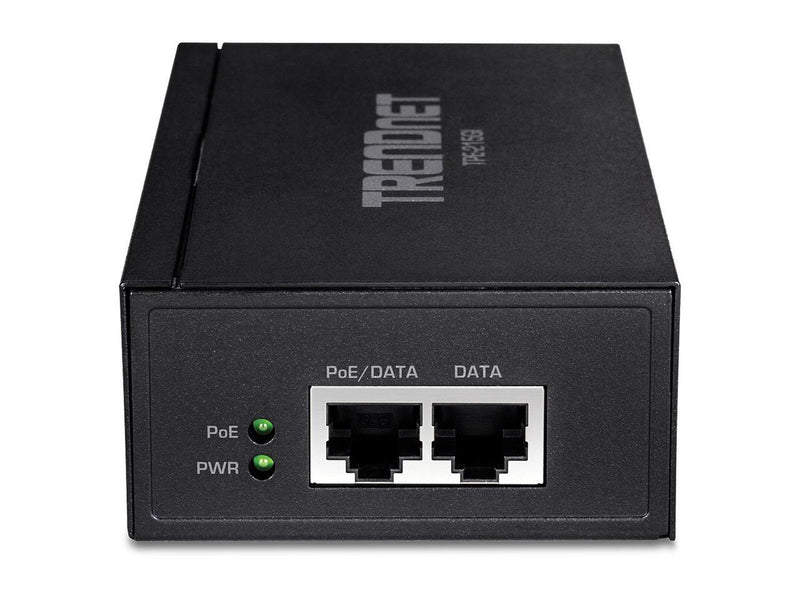 TRENDnet 2.5G PoE+ Injector, TPE-215GI, PoE (15.4W) or PoE+ (30W), Converts a