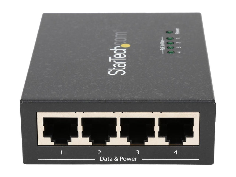 StarTech POEINJ4G 4-port Gigabit midspan - PoE+ injector - 802.3at / af