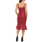 GUESS WOMEN'S LACE MIDI WITH FLOUNCE HEM DRESS - WOMEN 10 - WINE - Brand New