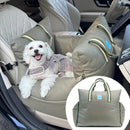 ELILY Premium Dog Car Seat Portable Puppy Car Seat with Storage Pockets (Olive) - Brand New
