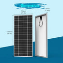 ACOPOWER SOLAR PANEL 200W 24 VOLT MONOCRYSTALLINE HIGH EFFICIENCY - SILVER/WHITE - Like New