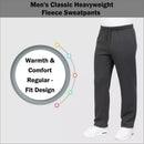 BLUE ICE MEN'S FLEECE SWEATPANTS WITH OPEN BOTTOM - SIZE: MEN XL - CHARCOAL - Brand New
