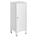 IRONMIX Home Storage Cabinet 2 Adjustable Shelves 1 Door Alloy Handle - White - Brand New