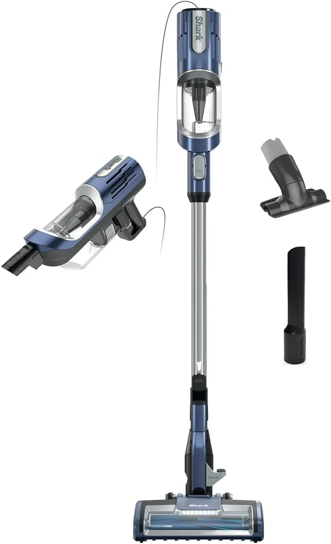 Shark Ultralight Pet Pro Corded Stick Vacuum PowerFins & Self-Cleaning - BLUE - Like New