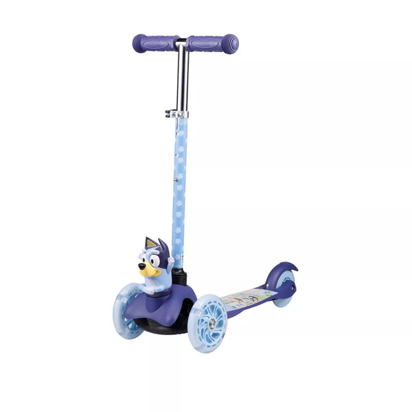 RIDE N GUIDE BUDDIES BLUEY MINI 3D LUW KICK SCOOTER 3 WHEELS BEARINGS - BLUE - Like New
