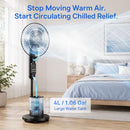 NOVAMIST UPGRADED MISTING FAN WITH 4L LARGE WATER TANK BLACK MD-F868-BLACK - Like New