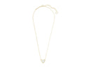 KENDRA SCOTT ARI HEART ADJUSTABLE LENGTH PENDANT NECKLACE - GOLD WHITE OPAL - Brand New
