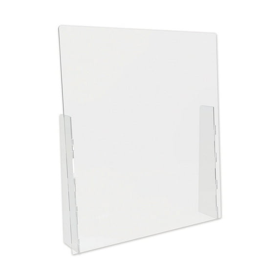 DEFLECTO COUNTER TOP BARRIER FULL SHIELD ACRYLIC 2/CARTON (PBCTA3136F) - CLEAR - Brand New