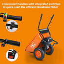 SuperHandy Electric Wheelbarrow 48V 2Ah Li-Ion Battery 330 lbs GUO057 - ORANGE - Like New