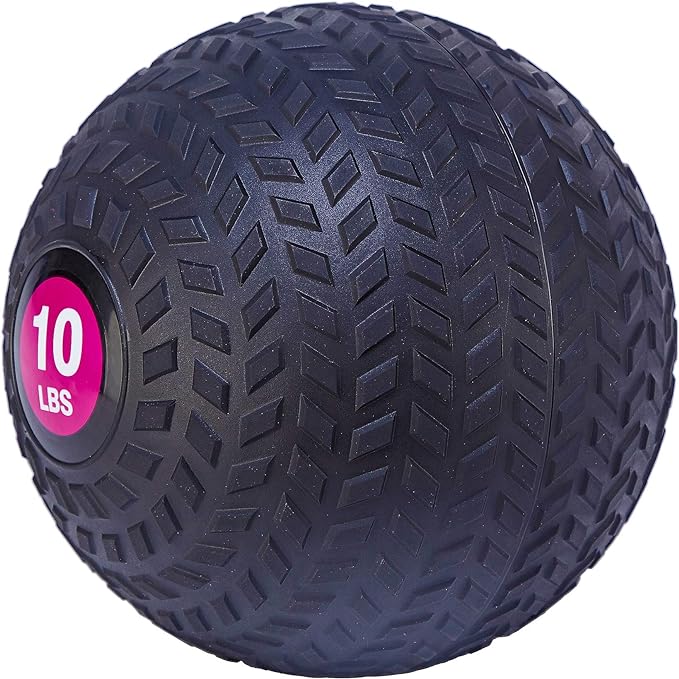 BalanceFrom Workout Exercise Fitness Weighted Medicine Ball BFSL-10LB - BLACK Like New