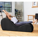 AVANA SLEEK CHAISE LOUNGE FOR YOGA, 60D X 18W X 26H INCH, HGCL01 - BLACK - Brand New