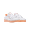 100209067 Reebok Women's Club C Revenge Sneaker, White/White/Sunkissed, Size 8 - Brand New