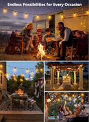 Brightown Outdoor String Lights 35FT with 10 Edison Bulbs - Black - Like New