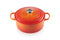 Le Creuset Enameled Cast Iron Signature Round Dutch Oven, 5.5 Quart, Flame Like New