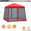 ABCCANOPY Stable Pop up Outdoor Canopy Tent with Netting Wall AJ20-8A - Red Like New