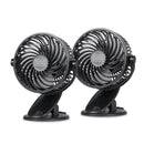 BLACK AND DECKER 4 IN. 3-FAN SPEEDS PORTABLE CLIP DESK FAN 2-COUNT - BLACK - Like New