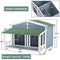 GLANZEND WOODEN DOG HOUSE OUTDOOR & INDOOR CABIN with porch weatherproof roof - Like New