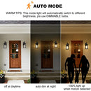 Pia Ricco Motion Sensor Outdoor Wall Lantern Matte Black Clear Glass - Black - Brand New