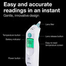 BRAUN THERMOSCAN 6 EAR THERMOMETER WITH COLOR-CODED DIGITAL DISPLAY - WHITE - Like New