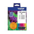 BROTHER LC3013 BLACK CYAN MAGENTA YELLOW HIGH-YIELD MULTI-PACK INK CARTRIDGES - Like New