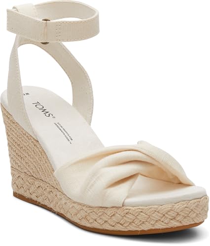 1005831222 TOMS Women's Marisela Sandal Natural Slubby Woven Size 8 - Brand New