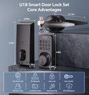 ULECOCE KEYLESS ENTRY DOOR LOCK DEADBLOT WITH HANDLE SET KEYPAD LOCK MATTE BLACK - Like New