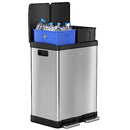 ITOCHLESS SOFTSTEP 60 LITER / 16 GALLON STEP TRASH CAN PC60RSF - BLACK STAINLESS - Brand New