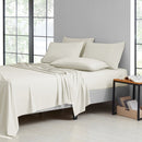 BIBB HOME BAMBOO 6-PIECE LUXURY SHEET SET - FULL - IVORY - Like New