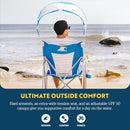 GCI Outdoor Sunshade Captain's Chair Collapsible Folding Canopy Shade - Blue - Like New