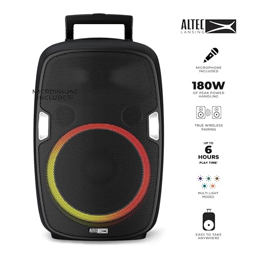 ALTEC LANSING SOUNDROVER BLUETOOTH WIRELESS RECHARGEABLE PA SPEAKER - BLACK - Brand New